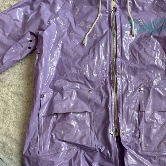 Vintage California Raisins 1987 Purple 100% Vinyl Rain Coat Jacket Kids Sz 5 - Picture 6 of 13